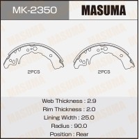 Колодки тормозные MASUMA MK-2350 барабанные R-1078