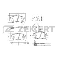 Колодки тормозные Hyundai Solaris 17-; Kia Rio 17- передние Zekkert BS-1187