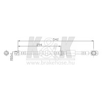 Шланг тормозной K&K FT0881 VW POLO/ SKODA RAPID/ AUDI A1 FRONT RIGHT/LEFT