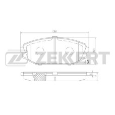 Колодки тормозные Acura MDX 02- передние дисковые Zekkert BS-2167