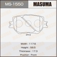 Колодки тормозные MASUMA AN-636K, NP1021, P83054 front MS-1550