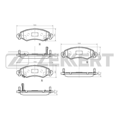 Колодки тормозные Suzuki Wagon R (MM) 00-; Opel Agila A 00-; Subaru Justy (G3X) 03- передние дисковые (замена для BS-1222) BS-1239