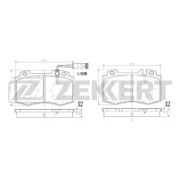 Колодки тормозные ZEKKERT BS2927 диск. передн. с датчиком MB C-Class (203) 00-, CLK (209) 02-, E-Class (211) 0