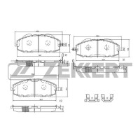 Колодки тормозные ZEKKERT BS1219 диск. передн. Nissan Patrol (Y61) 97-