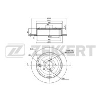 Диск тормозной Subaru Forester (SH) 08-, Impreza (GR, GH, G3) 08- задний 285,6 х 10 Zekkert BS5439