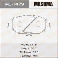 Колодки тормозные Toyota Camry (V30) 01-06; Lexus ES 01-04, IS250 05-13 передние MASUMA MS-1479