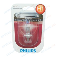 Лампа 12 В H1 55 Вт дальнего света +60% Vision Plus блистер Philips