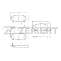 Колодки тормозные Mazda CX-5 11-17 передние Zekkert BS-1000