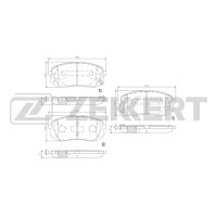 Колодки тормозные Hyundai i40 15- дисковые передние (GDB3640) Zekkert BS-3021