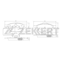 Колодки тормозные Ford Focus II 04-, III 11-; Mazda 3 (BK, BL) 03-14, Volvo S40 04- передние Zekkert BS-1599