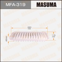 Фильтр воздушный Toyota Yaris, Vitz (CP10, P9, P13) 99- (1.0 1KRFE, 1SZFE) MASUMA MFA-319