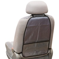 Защита спинки переднего сиденья Skyway ПВХ с карманом серая