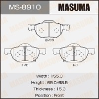 Колодки тормозные Honda Accord (CL) 03-08 передние MASUMA MS-8910