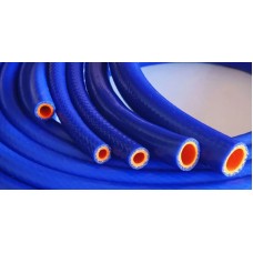 Шланг D=12 силикон 2 нити, стенка 4 мм, синий/оранжевый CARUM