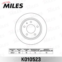 Диск тормозной Mazda 626 91-02, Premacy 99- задний Miles K010523