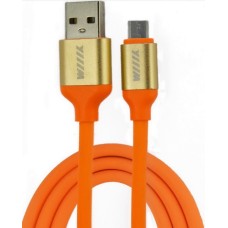 Кабель переходник WIIIX микро-USB оранжевый 120 см CB120-UMU-10OG