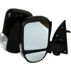 Зеркало боковое ГАЗ 3302 механика с повторителем черный глянец
