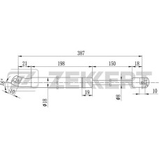 Амортизатор багажника ZEKKERT GF1798 Daewoo Kalos (KLAS) 02-
