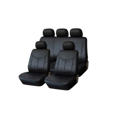 Чехлы Kraft универсальные на автомобильные сиденья,комплект "STYLE", экокожа, черные KT 835625