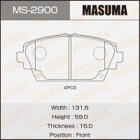 Колодки тормозные Nissan Primera (P12) 02-08, Honda Accord 98-03 передние MASUMA MS-2900