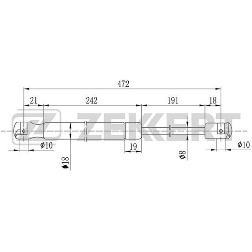 Амортизатор багажника ZEKKERT GF1114 Opel Corsa C (F08, F68) 00-