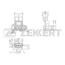 Датчик абсолютного давления (ДАД) ZEKKERT SE1037 Chevrolet Cruze (J300,J308) 12-, Opel Astra G,H,J 00-, Corsa