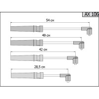 Провода в/в Chevrolet Aveo, Lacetti 1.4-1.6 16V; Daewoo Nexia 1.6 DOHC CARGEN