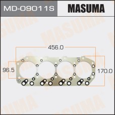 Прокладка ГБЦ Isuzu 4JG2, пятислойная (металл-эластомер) H=1,40 Masuma MD-09011S