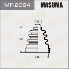 Пыльник ШРУС 89 x 105 x 23.5 MASUMA MF-2064