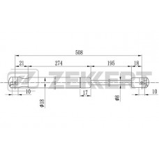 Амортизатор багажника ZEKKERT GF1028 Opel Astra F 91-