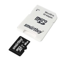 Карта памяти Micro 64GB SDXC SmartBuy Class 10 PRO U3 R/W up to 90/70 MB/s c адаптером