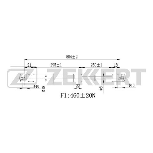 Амортизатор багажника ZEKKERT GF1831 Skoda Octavia (1Z3) 04-