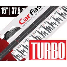 Щетка стеклоочистителя бескаркасная CarFashion Turbo 15"/375 мм 11 переходников 50035