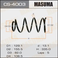 Пружина подвески MAZDA 3 (BK) 1.4-1.6 03-08 пердняя MASUMA CS-4003