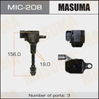 Катушка зажигания Nissan Murano, Teana (J31) 03-, Murano (Z50) 04-08 (VQ23DE, VQ35DE) MASUMA MIC-208