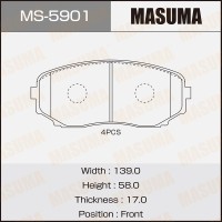 Колодки тормозные Mazda CX-7 09-; CX-9 07- передние MASUMA MS-5901