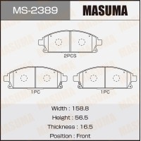 Колодки тормозные Nissan X-Trail (T30) 00-07, Pathfinder (R50) 97-04 передние MASUMA MS-2389