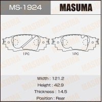 Колодки тормозные Toyota Camry (V70) 18-, C-HR 16-, RAV4 19-; Lexus RX 15-17 задние Masuma MS-1924