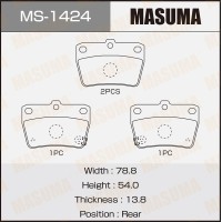 Колодки тормозные Toyota RAV 4 96-05; Chery Tiggo 05- задние MASUMA MS-1424