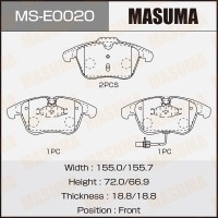 Колодки тормозные VAG A4 (B8) 07-, A5 (8T) 07- передние MASUMA MS-E0020