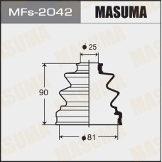 Пыльник ШРУС 81 x 90 x 25 MASUMA (силикон) MFs-2042