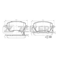 Колодки тормозные Opel Agila B 08-; Suzuki Splash 08-, Swif передние дисковые (GDB3396) Zekkert BS-1248