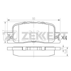 Колодки тормозные Chery Fora 06-; Lexus ES (VZV,MCV) 01-; Toyota Camry задние дисковые (GDB337) Zekkert BS-2705