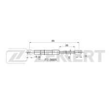 Амортизатор багажника ZEKKERT GF2259 Hyundai i10 08-