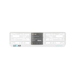 Рамка номерного знака Lecar односоставная белая LECAR000020408
