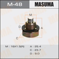 Болт слива масла M16 x 1.5 с магнитом Toyota Camry, Rush MASUMA M-48