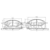 Колодки тормозные Nissan Murano (Z52) 14-, Pathfinder (R52) 12-, QX60 передние дисковые Zekkert BS-3015