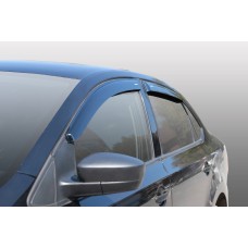 Дефлекторы на боковые стекла VW Polo седан 2010 накладные неломающиеся 4 шт. Voron Glass ДЕФ00315