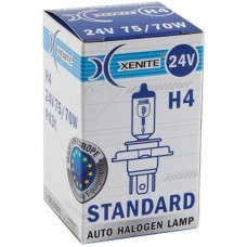 Лампа 24 В H4 75/70 Вт галогенная Standard Xenite 1007064