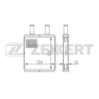 Радиатор отопителя ВАЗ 2170-72 алюминий +A/C Halla Zekkert MK-5122